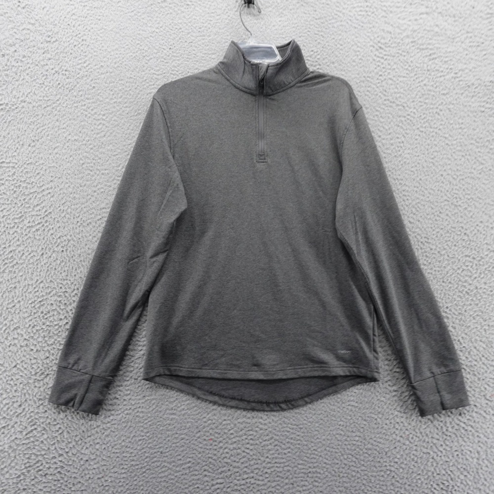 Motion Mens Charcoal Gray 1/4‎ Zip Fleece Pullover Small NEW $78
